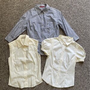 THREE All Prada Italy Top Shirt Blouse Lot 38 40